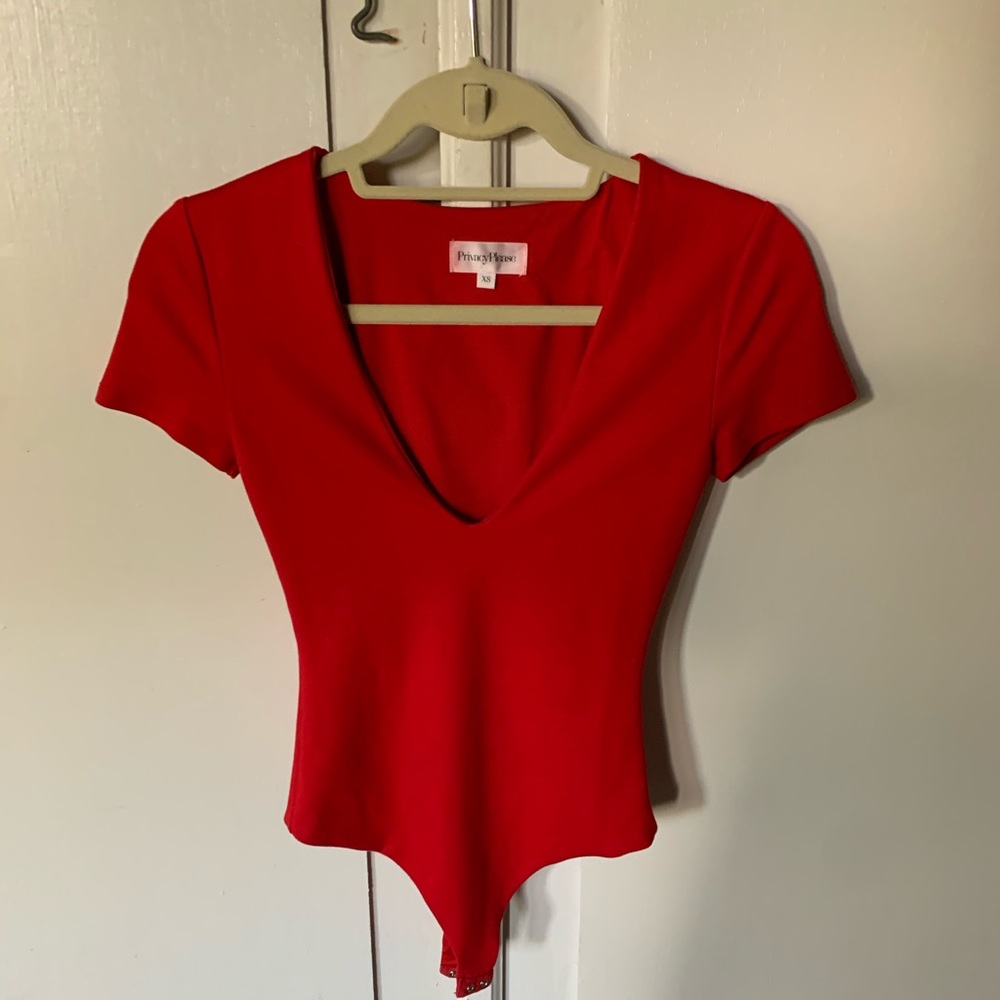 Pretty Please Red Body Suit